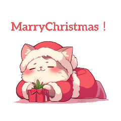 [LINEスタンプ] かわいいクリスマスねこ
