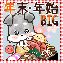 [LINEスタンプ] 愛犬★シュナウザーde年末年始♡BIG