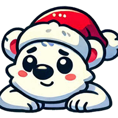 [LINEスタンプ] 北極熊ステッカー：クリスマス四連発！