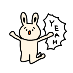 [LINEスタンプ] 激しいうさぎさんのスタンプ