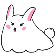 [LINEスタンプ] 溶けたうさぎ