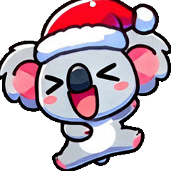 [LINEスタンプ] かわいいクリスマスコアラ