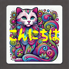 [LINEスタンプ] サイケデリック猫スタンプ