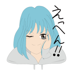 [LINEスタンプ] 女の子の色んな表情。