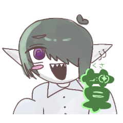 [LINEスタンプ] ギザ歯みどりくん