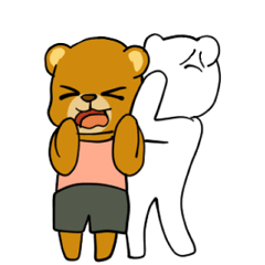 [LINEスタンプ] グリズリーのパワフルなひととき