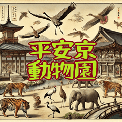 [LINEスタンプ] 平安京動物園 日本の伝統 古典おもしろ