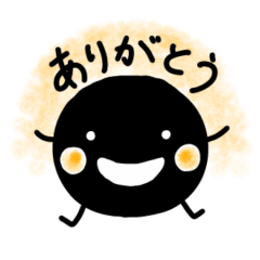 [LINEスタンプ] くろしろほっぺちゃん