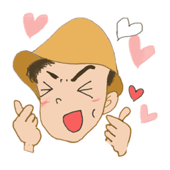 [LINEスタンプ] 帽子をかぶった男の人