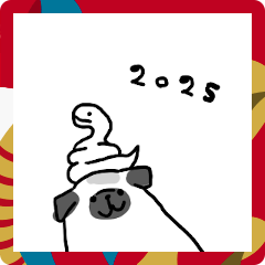 [LINEスタンプ] パグ2025年