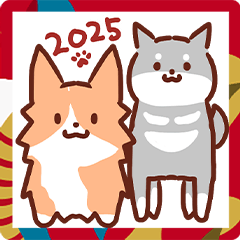 [LINEスタンプ] コーギーと柴犬。