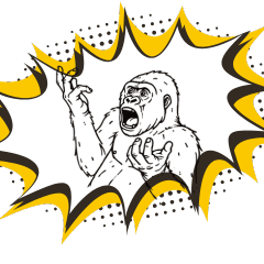 [LINEスタンプ] シンプル・ゴリラ