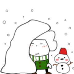 [LINEスタンプ] 冬を感じる平均的なお母さん