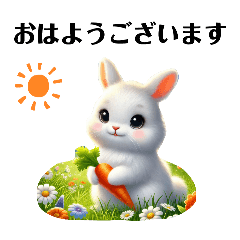 [LINEスタンプ] かわいいうさぎの大人の気遣いスタンプ