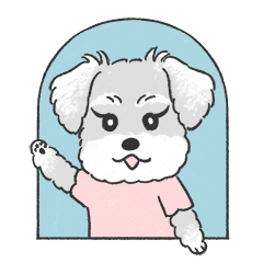 [LINEスタンプ] ミニチュアシュナウザーのあもちゃん