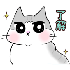 [LINEスタンプ] サバトラ白ねこ