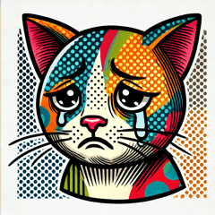 [LINEスタンプ] 悲しい1匹の猫のスタンプ