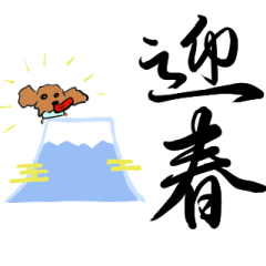 [LINEスタンプ] 【美文字】と【雑トイプー】で年末年始