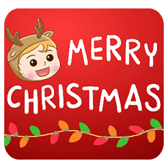 [LINEスタンプ] Un-Un family - Merry Christmas！(English)