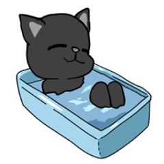 [LINEスタンプ] 黒猫の笑顔