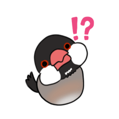 [LINEスタンプ] クロシロ文鳥日常