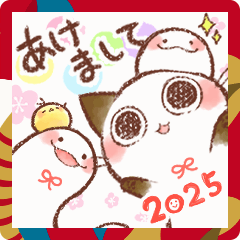 [LINEスタンプ] うごく♪ちょこさん。～年末年始のご挨拶～