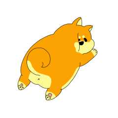 [LINEスタンプ] 振り向き柴犬