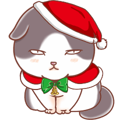 [LINEスタンプ] グレー猫 グレちゃんクリスマスバージョン