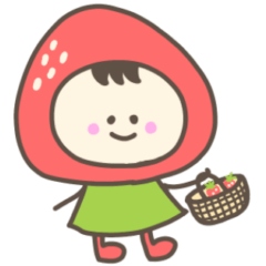 [LINEスタンプ] こないちご [いちごのきぐるみ]