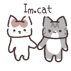 [LINEスタンプ] I am cat ,TSUKI and ITO.