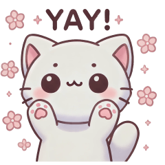 [LINEスタンプ] 春が大好きな桜猫