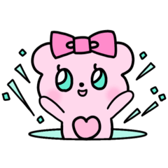 [LINEスタンプ] 【毎日使える】 ラブリーピンクくまちゃん