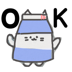 [LINEスタンプ] 牛乳ねこ。