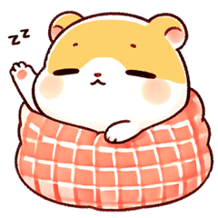 [LINEスタンプ] かわいいハムスター♡冬