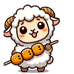 [LINEスタンプ] 関西ひつじのうまいもん日記