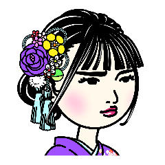 [LINEスタンプ] 年末年始ガール。02