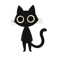 [LINEスタンプ] よーせーのくろねこ