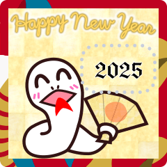 [LINEスタンプ] 【年賀】2025・巳年・メッセージスタンプ