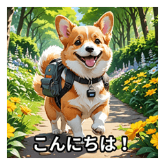 [LINEスタンプ] コーギー犬とねこの日常