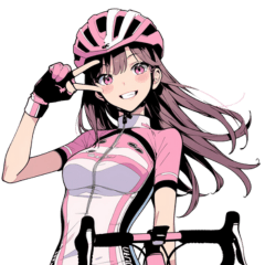 [LINEスタンプ] ロードバイク女子 ピンクジャージ ver