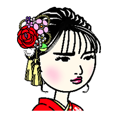 [LINEスタンプ] 年末年始ガール。05