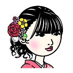 [LINEスタンプ] 年末年始ガール。10