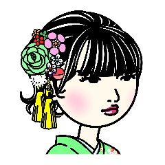 [LINEスタンプ] 年末年始ガール。09