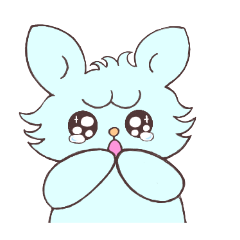 [LINEスタンプ] うるうる うさぎ がんばったね