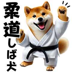 [LINEスタンプ] 柔道しば犬