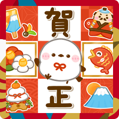 [LINEスタンプ] 華やかに飛び出す♪シマエナガ♡お正月