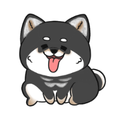 [LINEスタンプ] 毎日使える！まるっこ黒柴