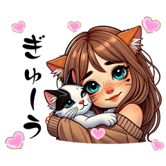 [LINEスタンプ] 気分やな猫娘