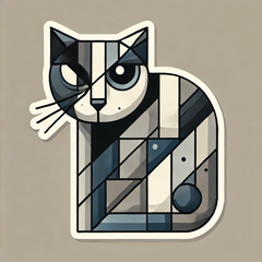 [LINEスタンプ] 狭いキュビズム猫スタンプ