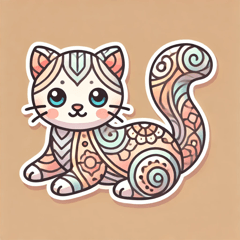 [LINEスタンプ] フラクタル猫スタンプ